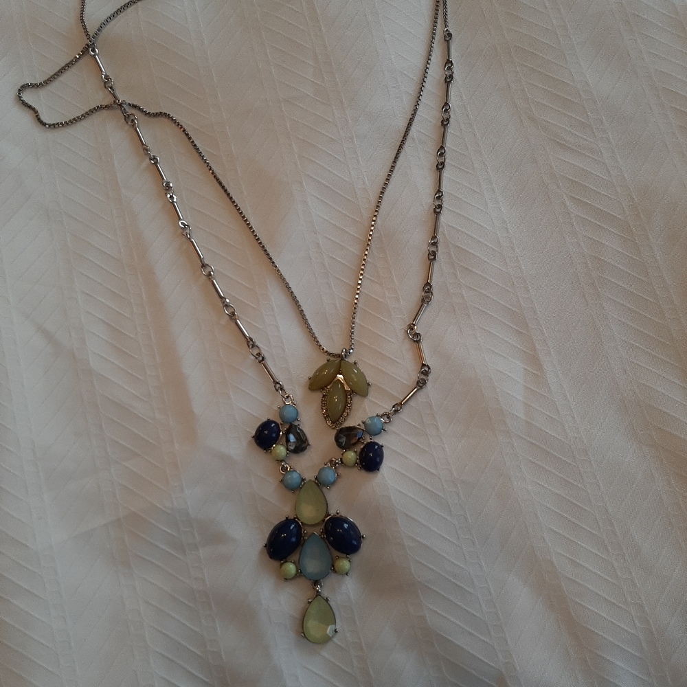 Double Strand Waterfall Sterling Silver Necklace